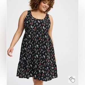 Torrid Tank Tiered Mini Dress Sz 1X EUC